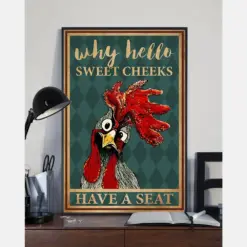 Curious Rooster Loves Canvas Prints Why Hello Sweet Cheeks Have A Seat Vintage Wall Art Gifts Vintage Home Wall Decor Canvas