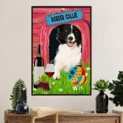 Cute Border Collie Dog Canvas Wall Art Prints | Border Collie | Gift For Merle Collie Lover