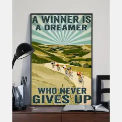 Cycling Canvas Prints A Winner Is A Dreamer Who Never Gives Up Vintage Wall Art Gifts Vintage Home Wall Decor Canvas