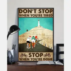 Cycling Canvas Prints Stop When You Are Done Vintage Wall Art Gifts Vintage Home Wall Decor Canvas