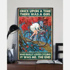 Cycling Girl Canvas Prints Once Upon A Time Vintage Wall Art Gifts Vintage Home Wall Decor Canvas