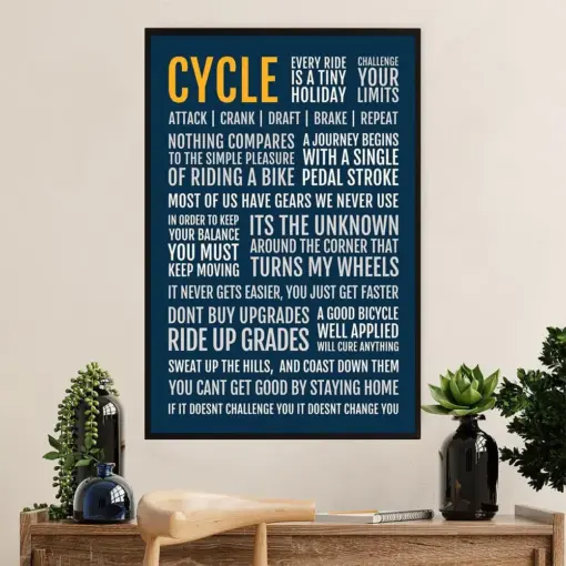 Cycling, Mountain Biking Canvas Wall Art Prints | Cycle | Home Décor Gift For Cycler