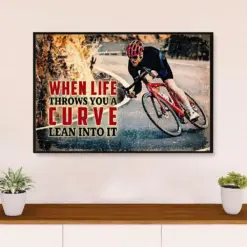 Cycling, Mountain Biking Poster Print | Lean To It | Wall Art Gift For Cycler