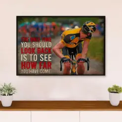 Cycling, Mountain Biking Poster Print | Look Back To See | Wall Art Gift For Cycler