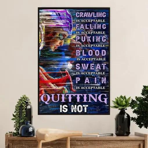 Cycling, Mountain Biking Poster Prints | Blood Sweat Pain | Wall Art Gift For Cycler
