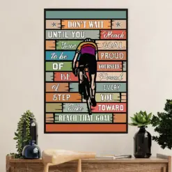 Cycling, Mountain Biking Poster Prints | Reach That Goal | Wall Art Gift For Cycler