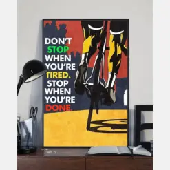 Cycling Poster Don'T Stop When You'Re Tired Vintage Room Home Decor Wall Art Gifts Idea