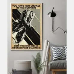 Cycling You Have Two Choices Canvas Prints Cyclists Bikers Vintage Wall Art Gifts Vintage Home Wall Decor Canvas