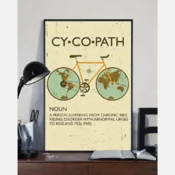 Cycopath Definition Cycling Bicycle Loves Poster Vintage Room Home Decor Wall Art Gifts Idea