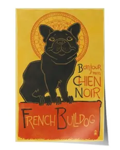 French bulldog (2) Wall Decor Artwork Print Poster Wall Art Print Home Decor Vintage - Satin Portrait Poster
