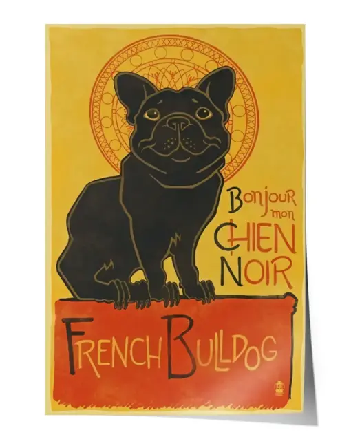 French bulldog (2) Wall Decor Artwork Print Poster Wall Art Print Home Decor Vintage - Satin Portrait Poster