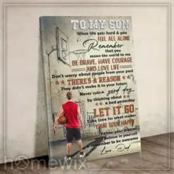 Dad To Son, Believe In Yourself Basketball Canvas And Poster | Wall Decor