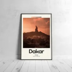 Dakara City Poster - Oil Painting Technique | African Wall Art | & Printed Travel Prints | Animalistic Home Decor