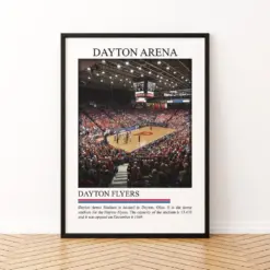 Dalton Arena Canvas Wall Art | Caa Print Basketball Gift | Stadium Print Poster | Framed Canvas Poster | Stadium Print