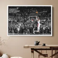 Damian Willard Canvas Wall | Willard Professional Basketball Player Canvas Team Basketball Player Gift