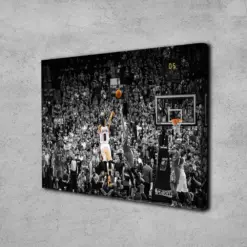 Damian Willard Wall Art Basketball Poster Damian Willard Canvas Portland Trail Blazers Nba Fan Gift 3 Point Shot Print Framed Art