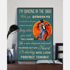 Dancing Skeleton Couple Canvas Prints I'M Dancing In The Dark Vintage Wall Art Gifts Vintage Home Wall Decor Canvas