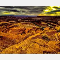 Dead Horse Point State Park Sunrise Utah Canvas Print Colorado River