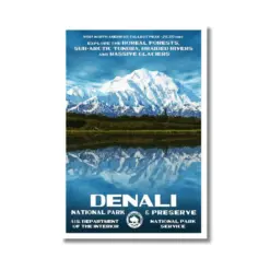 Deal National Park Poster | Nature Photography Print | Camping And Hiking Art | Alaska Wall Art | Outdoor Adventure Decor | Nature Artwork