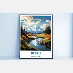 Deal National Park Travel Posters Wall Art Print Framed Gifts Bedroom Alaska Large Framed Vacation Home Decor Wall Hanging For Living Room