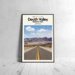 Death Valley Poster - Oil Painting Technique | Usa National Park Wall Art | & Printed Travel Prints | Animalistic Home Decor