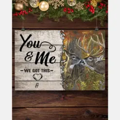 Deer You And Me We Got This Poster Husband And Wife Vintage Room Home Decor Wall Art Gifts Idea