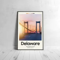 Delaware Poster - Oil Painting Technique | United States Wall Art | & Printed Travel Prints | Animalistic Home Decor