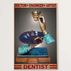 Dental Canvas Doctor + Engineer + Artist | Wall Art Gift For Dentist