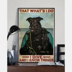 Diving Dog Loves Canvas Prints - Gifts For Dog Lover | Puppies Home Room Wall Art
