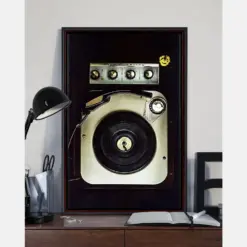 Dj Vintage Turntable Vertical Canvas And Poster | Wall Decor