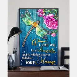 Dragonfly Canvas Prints Whisper I Love You To A Dragonfly Vintage Wall Art Gifts Vintage Home Wall Decor Canvas