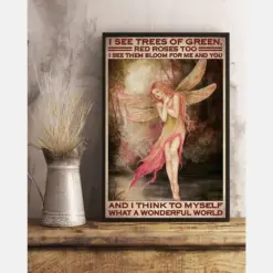 Dragonfly Girl Canvas Prints I Think To Myself What A Wonderful World Vintage Wall Art Gifts Vintage Home Wall Decor Canvas