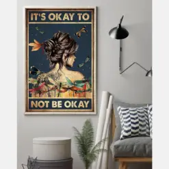 Dragonfly Girl Poster It'S Okay To Not Be Okay Vintage Room Home Decor Wall Art Gifts Idea