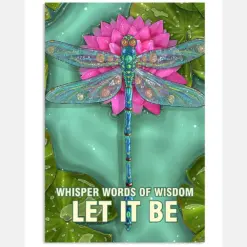 Dragonfly Let It Be Canvas Prints Vintage Wall Art Gifts Vintage Home Wall Decor Canvas