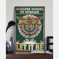 Dragonfly Poster Whisper Words Of Wisdom Let It Be Vintage Room Home Decor Wall Art Gifts Idea - Funny Bathroom Poster