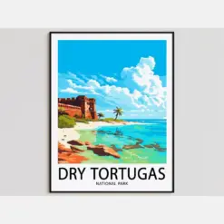 Dry Tortures Travel Poster Dry Tortures Print National Park Art Print Dry Tortures Gift Dry Tortures Wall Art Dry Tortures Artwork