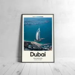 Dubai Poster - Oil Painting Technique | Asian Wall Art | & Printed Travel Prints | Animalistic Home Decor