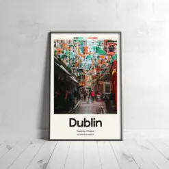 Dublin City Poster - Oil Print Wall Art Travel Prints United Kingdom Cities & Printed Posters Minimalist Home Decor