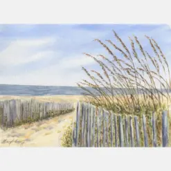 Dune Fence Watercolor Beach Watercolor Print Beach Decor Beach Painting Beach Path Print Coastal Art Framed Beach Art