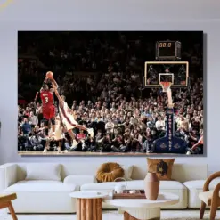 Dwayne Wade Poster Buzzer Beater Basketball Poster Canvas Poster Home Deco Living Room No Frame Dwayne Wade Print Dwayne Wade Page Art