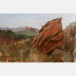 Eagle's Crag Vista - Original Alla Prima Plain Air Oil Painting From Zion National Park Area