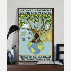 Earth Tree Living Life In Peace Canvas Prints Vintage Wall Art Gifts Vintage Home Wall Decor Canvas