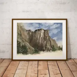 El Capitan Print Acrylic Original Painting Yosemite National Park Artwork Art