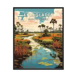 Everglades National Park Poster Art Print Retro National Park Gifts