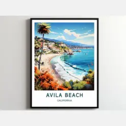 Evil Beach Travel Print Wall Art Evil Beach Wall Hanging Home Decor Evil Beach Gift Art Lovers California Art Poster