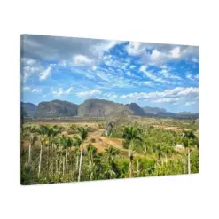 Expansive Vista Vitals Cuba Stretched Matte Canvas Photograph Print Ready To Hang