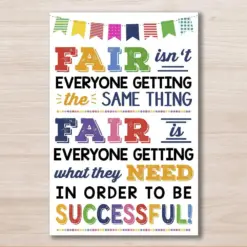 Fair Isnt Everyone Getting The Same Thing School Counselor Office Decor Classroom Decor Teacher Classroom Decor Back To School