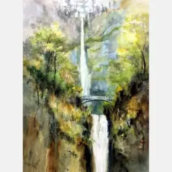Falls 14 Print Of A Watercolor Done By Bonnie White