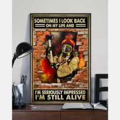 Firefighter Canvas Prints Sometimes I Look Back On My Life Vintage Wall Art Gifts Vintage Home Wall Decor Canvas