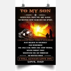 Firefighter Dad To Son I Will Always Love You Holidays Son To My Son Son From Dad Son